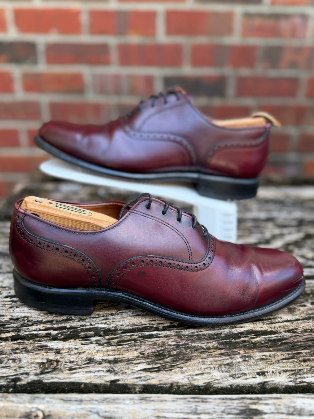 Vintage Keith Highlander Grenadiers Sz 9.5 Oxblood Leather Saddle Oxfords USA X2